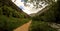 Panoramic view of the beautiful Ordesa Valley in the Pyrenees, Huesca, Spain.