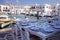 Panoramic view of the beautiful port of Naoussa on a September day