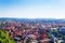 Panoramic view of Belfort city at sunny day