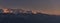 Panoramic view of Belledonne range in the french alps