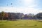 Panoramic view of the Belvedere of Vienna in autumn