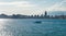 Panoramic view of Benidorm, in Spain.Benidorm Alicante playa de Poniente beach sunset in Spain.Skyscrapers near the beach