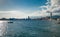 Panoramic view of Benidorm, in Spain.Benidorm Alicante playa de Poniente beach sunset in Spain.Skyscrapers near the beach