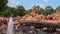 Panoramic view of Big Thunder Mountain Railroad from Steam Boat in Magic Kingdom 1