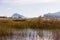 Panoramic view of a bird observatory, in the wetlands natural park La Marjal in Pego and Oliva, Spain