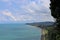 Panoramic view of the Black sea. Horizon over water