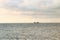 Panoramic view of the Black sea. Horizon over water