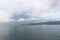 Panoramic view of the Black sea. Horizon over water