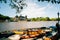 Panoramic view of Boats at Tigre River - Tigre, Buenos Aires, Argentina