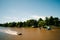 Panoramic view of Boats at Tigre River - Tigre, Buenos Aires, Argentina