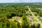 Panoramic view Boiling Springs town countryside landscape of a small sleeping area roofs of the houses in South Carolina