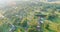 Panoramic view Boiling Springs town countryside landscape of a small sleeping area roofs of the houses in South Carolina