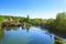 Panoramic view of Borghetto, Valeggio sul Mincio, Italy