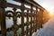 Panoramic view of Boston downtown and historic center from the landmark Longfellow bridge