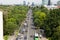 Panoramic view of boulevard with cars of metropolitan city during summer days