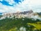 Panoramic view of breathtaking beauty of Rocky Dolomite Alps