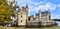 Panoramic view at Bretesche medieval castle. Missillac commune in Loire-Atlantique region of France