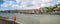 Panoramic view of Bristol Docks looking towards Clifton Wood and Hotwells, Bristol, UK