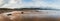 Panoramic view of Brora beach, Scotland, UK.