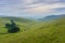 Panoramic view in Brushy Peak Regional Park on a cloudy day, East San Francisco bay, Livermore, California