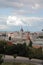 Panoramic view of Budapest, from height of bird`s flight, from the Watchtower, before a rain.