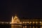 Panoramic view of Budapest at night. Budapest Parliament architecture sightseeing