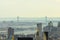 Panoramic View of Buildings in New York City, USA. East River, Brooklyn Bridge, Rooftops abd Terraces.