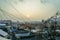 Panoramic view of Bukchon Hanok Village at winter in Seoul, Korea