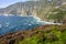 The panoramic view of Bunglass Point at Slieve League, County Donegal, Ireland