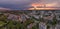 Panoramic view of a business park of Munich.