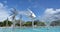 Panoramic view of Cairns Esplanade Swimming Lagoon in Queensland