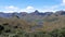 Panoramic view of Cajas National Park with lake basins Ecuador