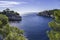 Panoramic view of Calanque de Port Pin in Calanques National Park, Provence, France