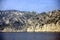 Panoramic view on Calanques and fractured rock walls, Parc National des Calanques, Marseille, France