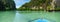 Panoramic view of the calm lagoon water in Thailand
