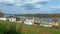 Panoramic view of the canal from an old village in Germany