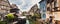 Panoramic view on canal in Petite Venice neighborhood of Colmar