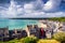 Panoramic view of Cancale, located on the coast of the Atlantic