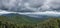 Panoramic View from Cannon Mountain with storm clouds