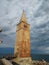 A panoramic view of the caorle venice italy madonna dell angelo church lighthouse bell tower