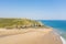 The panoramic view of Cap de Carteret in Europe, France, Normandy, Manche, in spring, on a sunny day