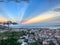 Panoramic View of Cap-Haitien  Haiti with an Awesome Sunset Sky