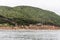 A panoramic view of the Cape Breton Island Coast line cliff scenic Cabot Trail route, Nova Scotia Hghlands Canada