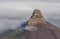 Panoramic view of Cape Town, Lion`s Head and Signal Hill from the top of Table Mountain