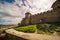 Panoramic View of Carcassonne Medieval Citadel CitÃ© MÃ©diÃ©vale Northern Side and Battlements