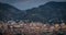 Panoramic view of Carrara in Tuscany, Italy