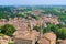 Panoramic view of CastellArquato. Emilia-Romagna. Italy.