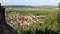 Panoramic view from the Castle Hill above the town, Checiny, Poland