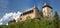 Panoramic view of castle Karlstejn, Czech Republic