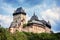 Panoramic view of castle Karlstejn, Czech Republic